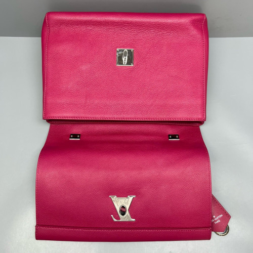 Louis Vuitton Lockme Hobo Calfskin Fuchsia Louis Vuitton Lockme Hobo Calfskin Fuchsia