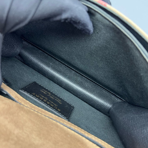 Burberry Small Macken Crossbody Bag Calfskin House Check Black Beige Khaki Burberry Small Macken Crossbody Bag Calfskin House Check Black Beige Khaki