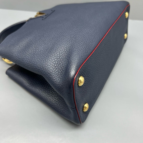 Louis Vuitton Capucines PM Calfskin Dark Blue