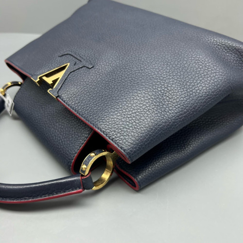 Louis Vuitton Capucines PM Calfskin Dark Blue