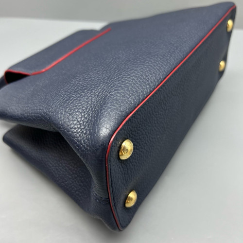 Louis Vuitton Capucines PM Calfskin Dark Blue