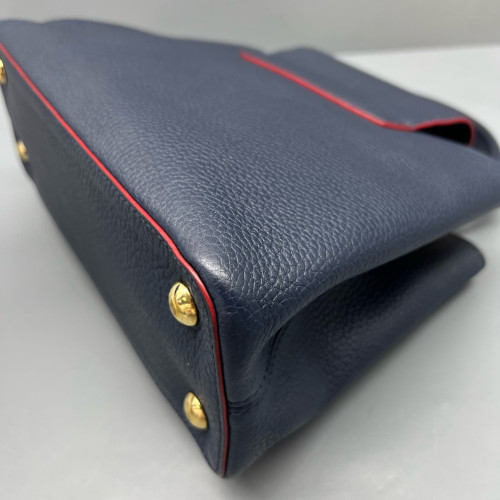 Louis Vuitton Capucines PM Calfskin Dark Blue