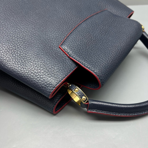 Louis Vuitton Capucines PM Calfskin Dark Blue