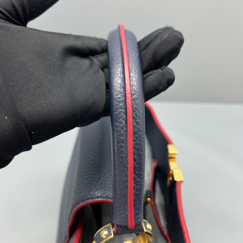 Louis Vuitton Capucines PM Calfskin Dark Blue
