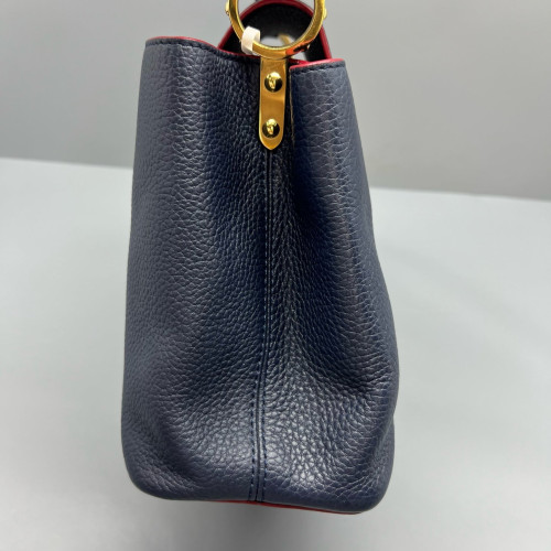 Louis Vuitton Capucines PM Calfskin Dark Blue