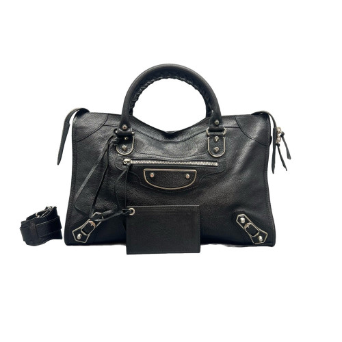 Balenciaga Medium City Arena Lambskin Black