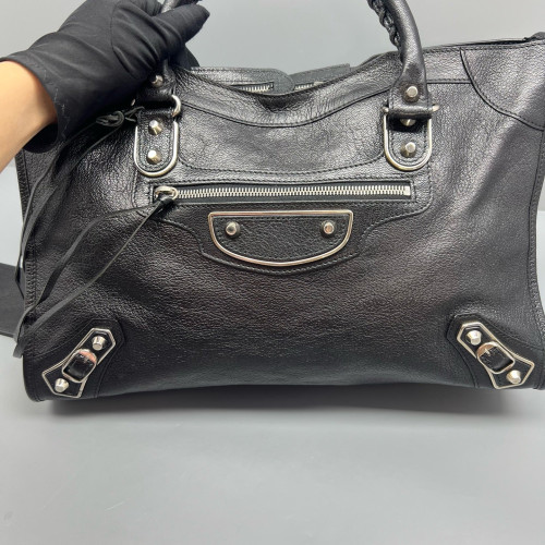 Balenciaga Medium City Arena Lambskin Black
