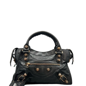 Balenciaga Medium City Arena Lambskin Black