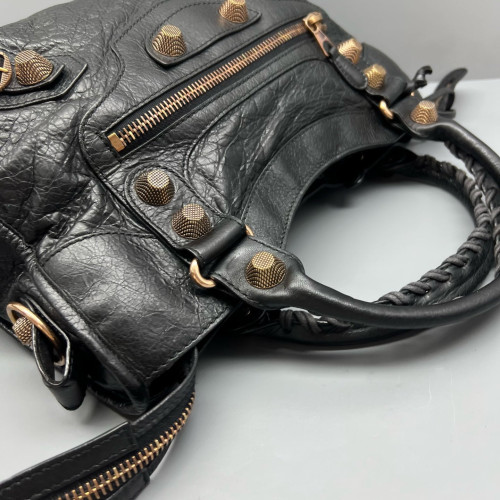 Balenciaga Medium City Arena Lambskin Black
