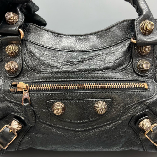 Balenciaga Medium City Arena Lambskin Black