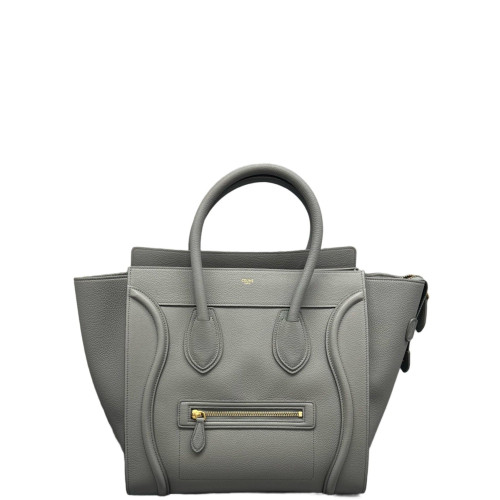 Celine Mini Luggage Grained Calfskin Grey