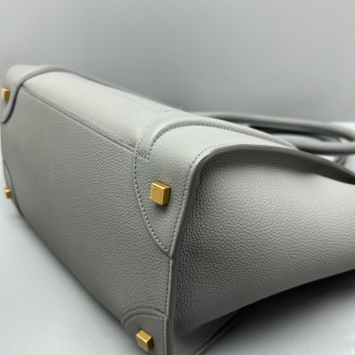 Celine Mini Luggage Grained Calfskin Grey