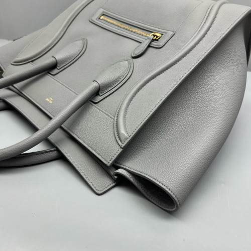 Celine Mini Luggage Grained Calfskin Grey