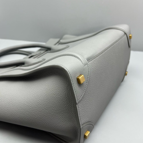Celine Mini Luggage Grained Calfskin Grey