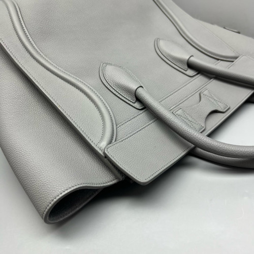 Celine Mini Luggage Grained Calfskin Grey