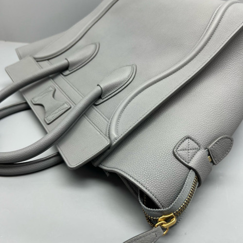 Celine Mini Luggage Grained Calfskin Grey