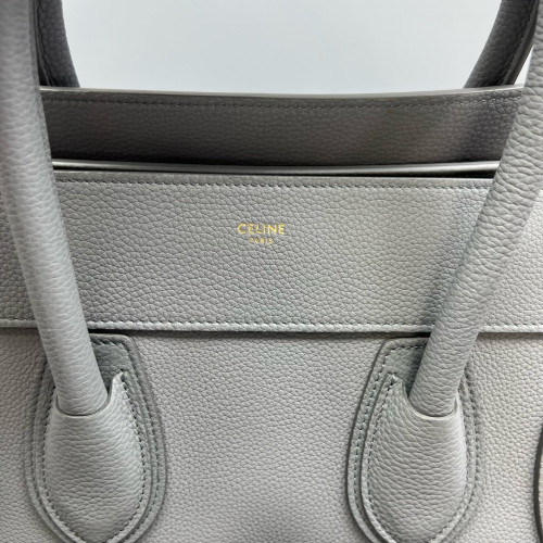 Celine Mini Luggage Grained Calfskin Grey