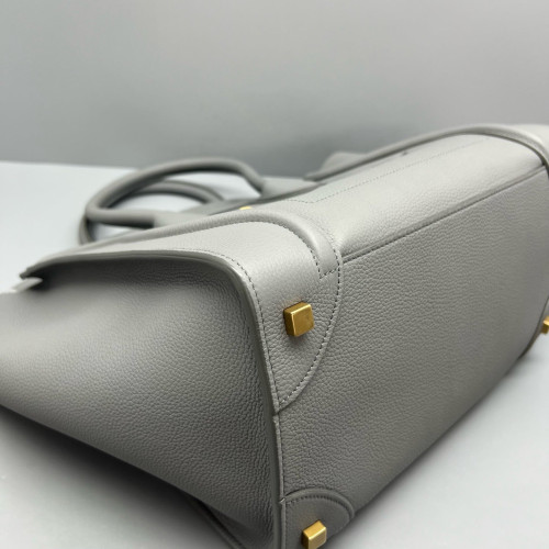 Celine Mini Luggage Grained Calfskin Grey