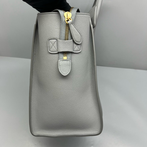Celine Mini Luggage Grained Calfskin Grey