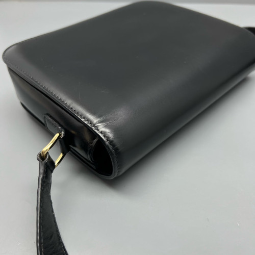 Celine Triomphe Medium Triomphe Shoulder Bag Smooth Calfskin Black