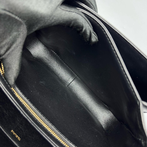 Celine Triomphe Medium Triomphe Shoulder Bag Smooth Calfskin Black