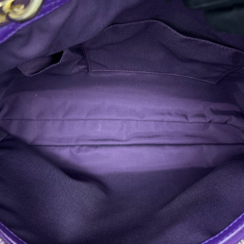Dior Cannage Tote Bag Calfskin Purple