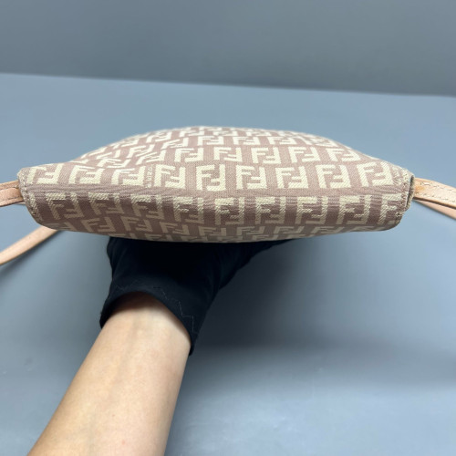 Fendi Crossbody Bag Zucca Calfskin Beige Light Tan Fendi Crossbody Bag Zucca Calfskin Beige Light Tan