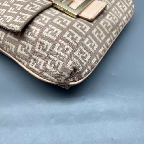 Fendi Crossbody Bag Zucca Calfskin Beige Light Tan Fendi Crossbody Bag Zucca Calfskin Beige Light Tan