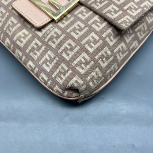 Fendi Crossbody Bag Zucca Calfskin Beige Light Tan Fendi Crossbody Bag Zucca Calfskin Beige Light Tan