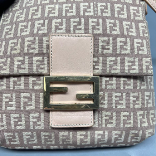 Fendi Crossbody Bag Zucca Calfskin Beige Light Tan Fendi Crossbody Bag Zucca Calfskin Beige Light Tan