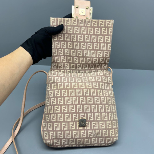 Fendi Crossbody Bag Zucca Calfskin Beige Light Tan Fendi Crossbody Bag Zucca Calfskin Beige Light Tan