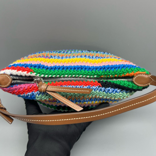 Miu Miu Mini Spirit Bag Fabric Calfskin Brown Red White