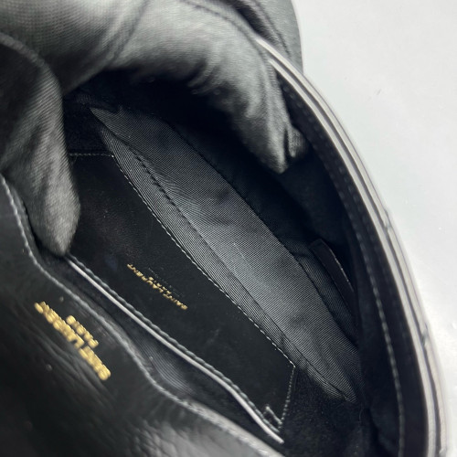 Yves Saint Laurent Mini College Pull Up Leather Black