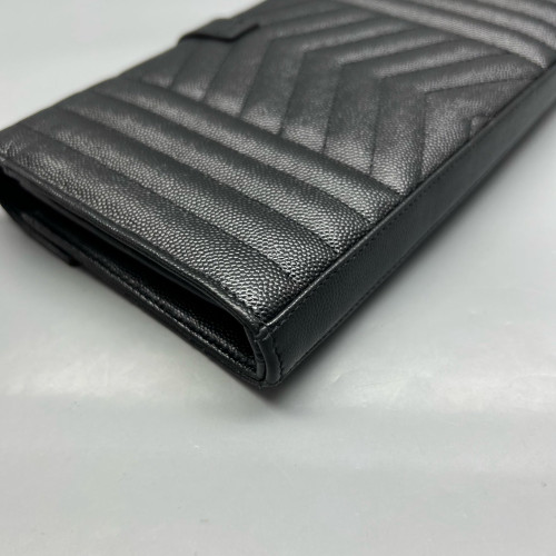 Yves Saint Laurent Envelope Wallet On Chain Caviar Black