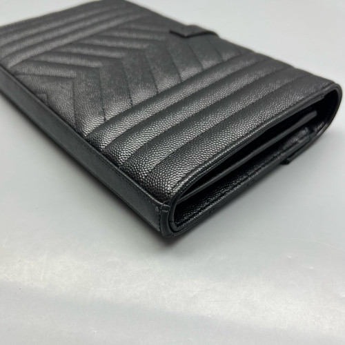 Yves Saint Laurent Envelope Wallet On Chain Caviar Black