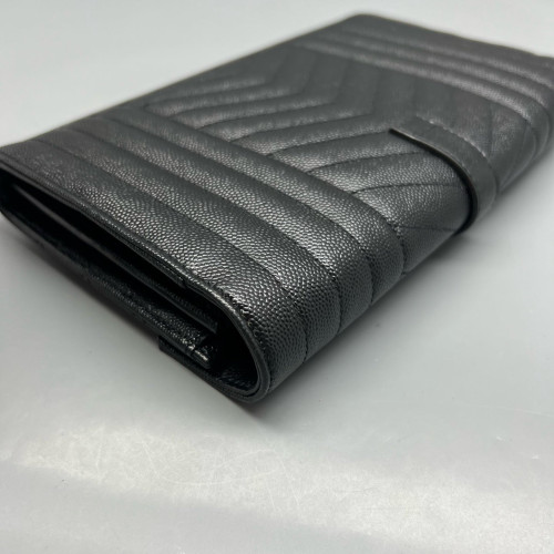 Yves Saint Laurent Envelope Wallet On Chain Caviar Black