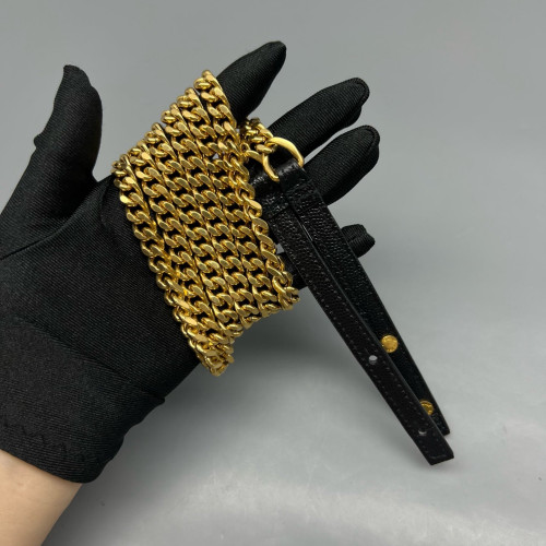 Yves Saint Laurent Envelope Wallet On Chain Caviar Black