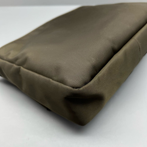 Fendi Messenger Nylon Calfskin Dark Green Dark Brown