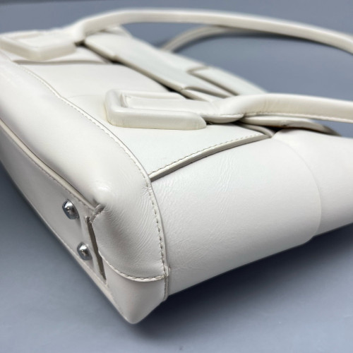 Bottega Veneta Small Arco Intrecciato Nappa White