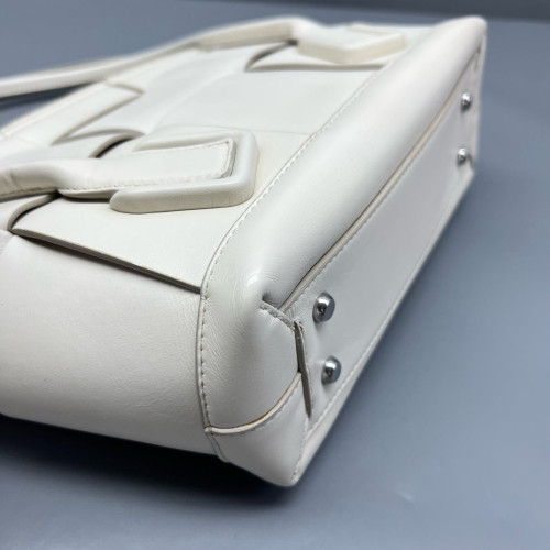 Bottega Veneta Small Arco Intrecciato Nappa White