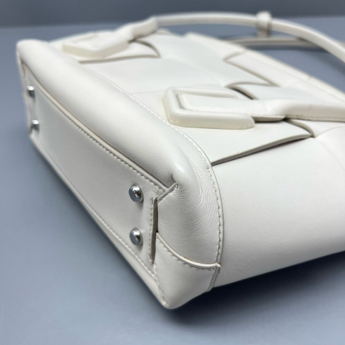 Bottega Veneta Small Arco Intrecciato Nappa White