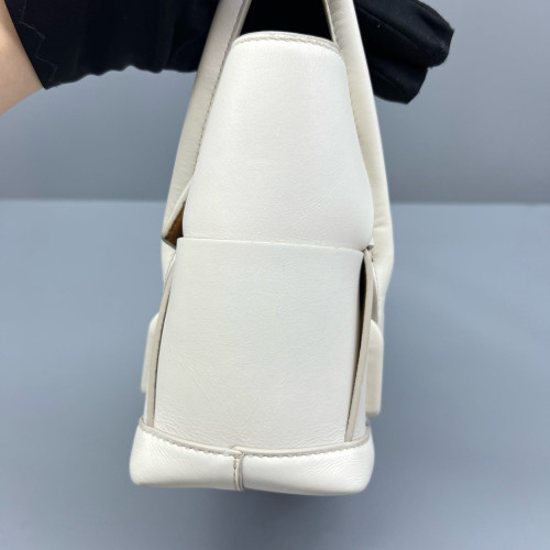 Bottega Veneta Small Arco Intrecciato Nappa White
