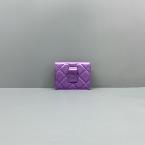 Chanel Quilted Waist Bag Calfskin Purple