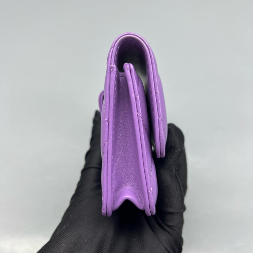 Chanel Quilted Waist Bag Calfskin Purple