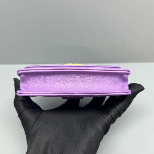 Chanel Quilted Waist Bag Calfskin Purple