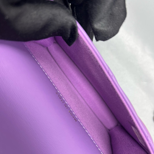 Chanel Quilted Waist Bag Calfskin Purple