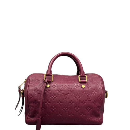 Louis Vuitton Speedy Bandouliere 25 Monogram Empreinte Burgundy