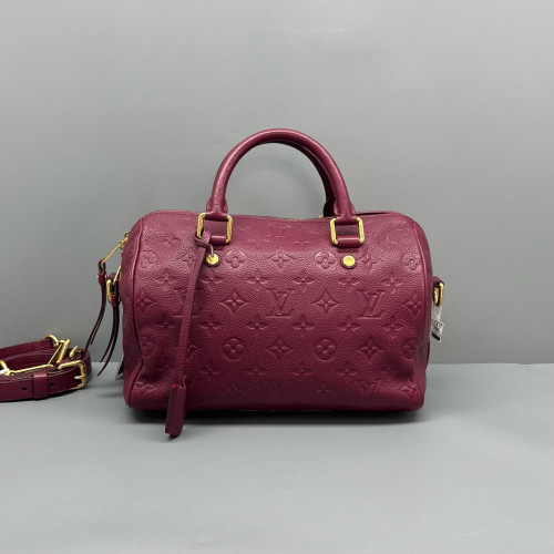 Louis Vuitton Speedy Bandouliere 25 Monogram Empreinte Burgundy
