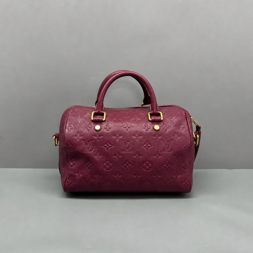 Louis Vuitton Speedy Bandouliere 25 Monogram Empreinte Burgundy