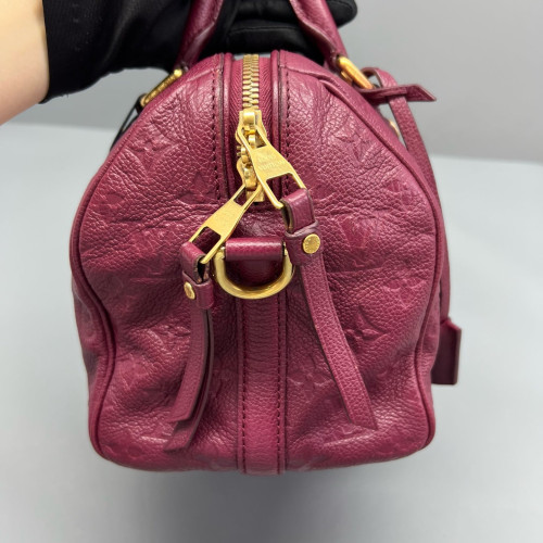 Louis Vuitton Speedy Bandouliere 25 Monogram Empreinte Burgundy